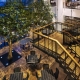 Ficus Steel Art Trees in dining area