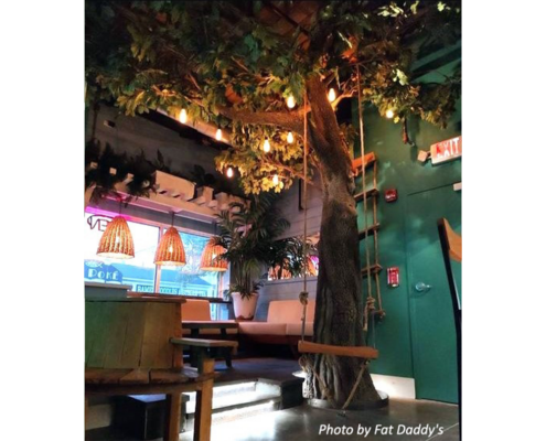 Fat Daddy's Subs Pizza Wings Steel Art Tree with photo credit
