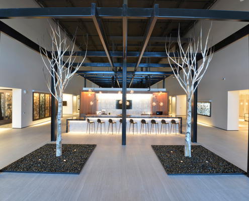 Birch Steel Art Trees at Stone Collection Phoenix